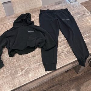 Black Hoodie and Joggers Set